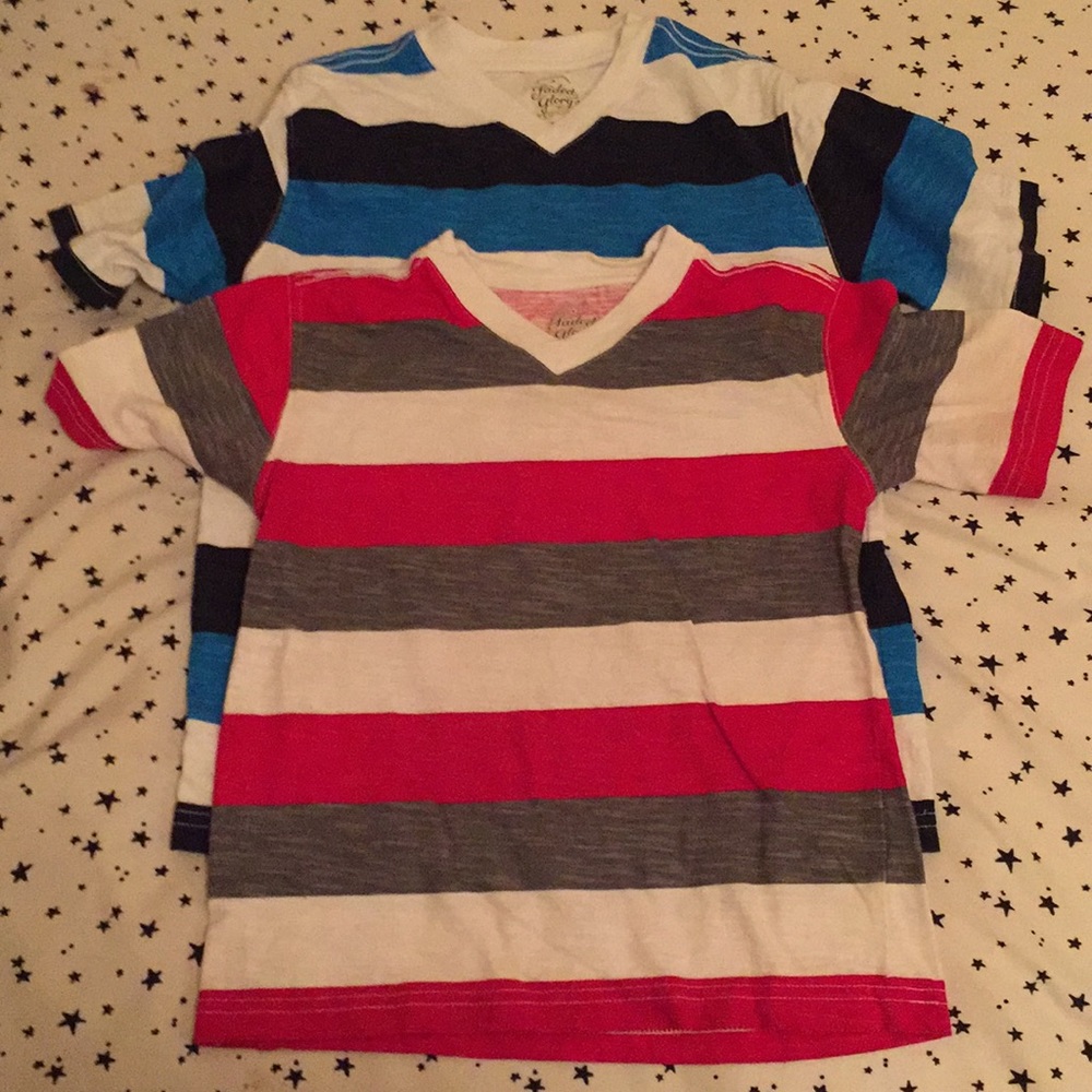Boy's striped v necks